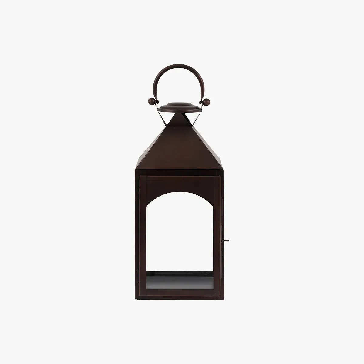 Lumen Small Metal Lantern - Brown by Perch & Parrow