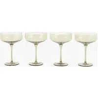 Lustre Coupe Glass Set of 4 - Smokey Green by Perch & Parrow, image 2