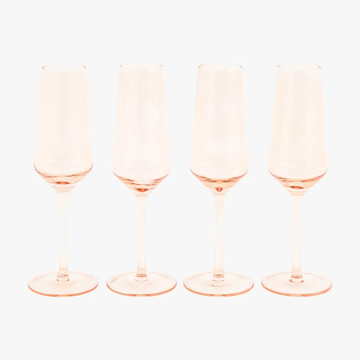 Lustre Flute Glass Set of 4 - Amber by Perch & Parrow