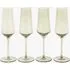 Lustre Flute Glass Set of 4 - Smokey Green by Perch & Parrow, image 3
