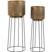 Luther Planters Set of 2 - Gold alternate view