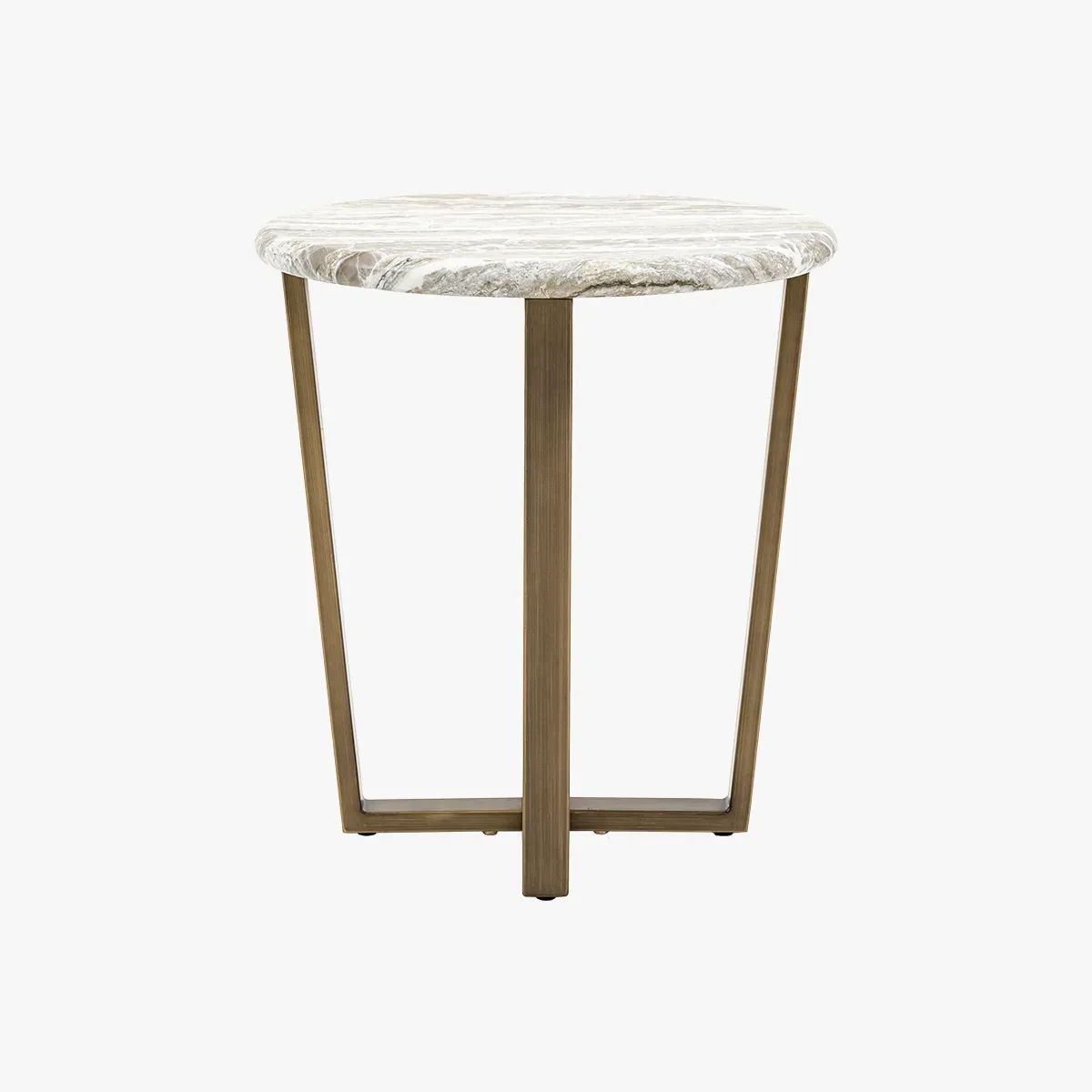 Luxor Side Table - Faux Marble, Brass product