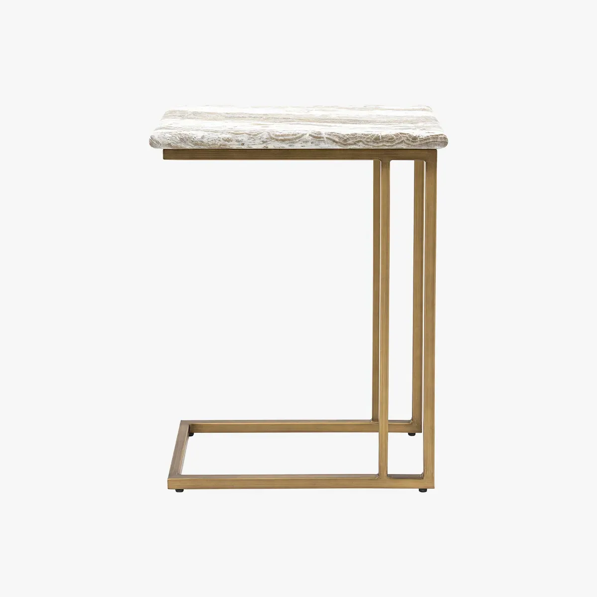 Luxor Supper Table - Faux Marble, Brass product