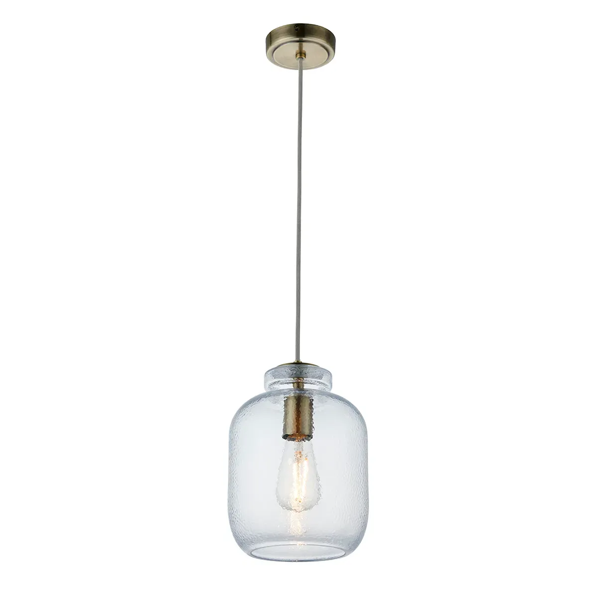 Lyndon Textured Glass Pendant - Brass product