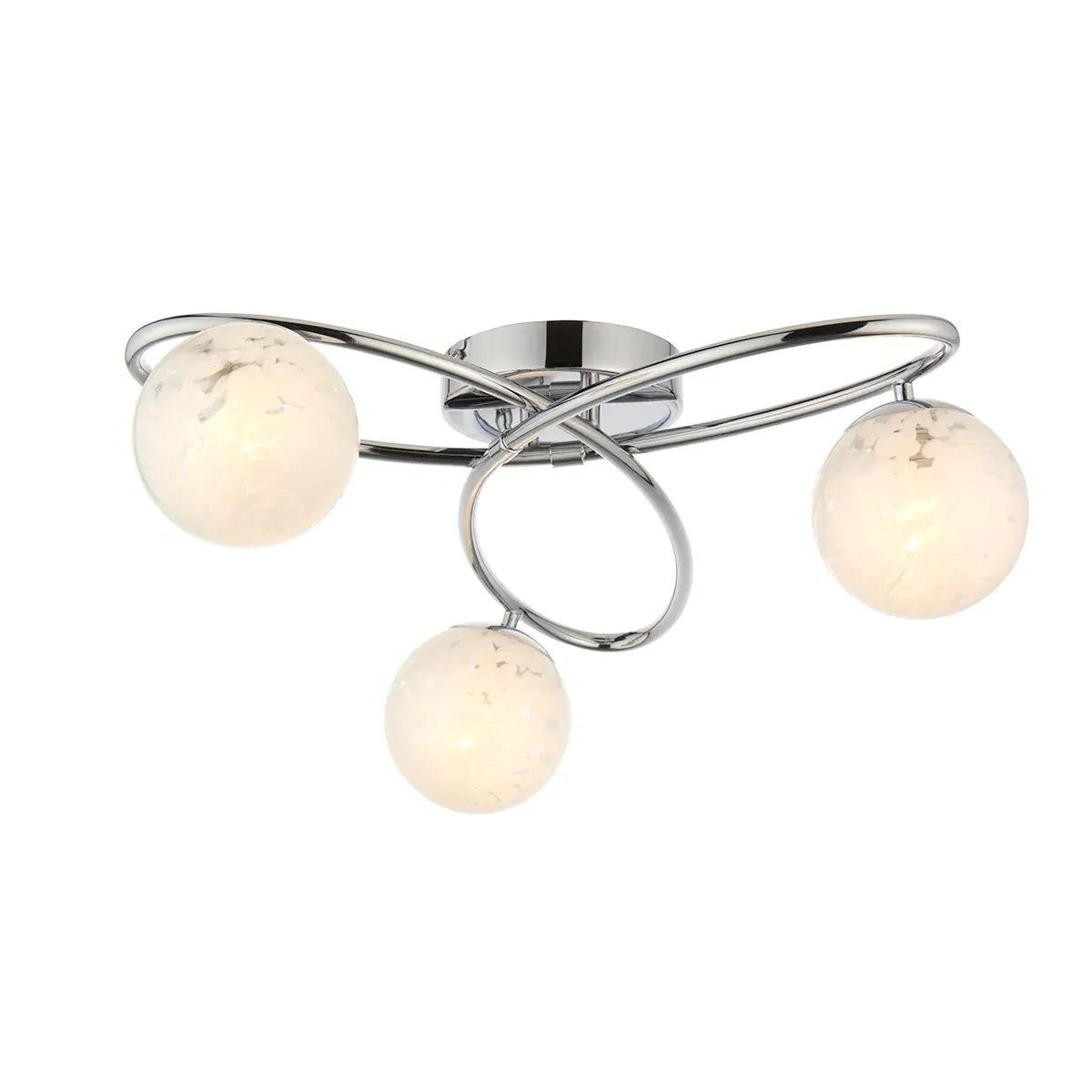 Macey 3-Light Semi Flush Light - Chrome, Confetti Glass product