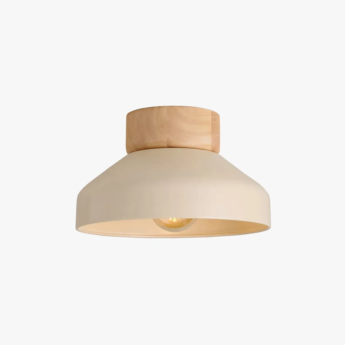 MADE Albert Flush Fitting Ceiling Light - Cream by Perch & Parrow