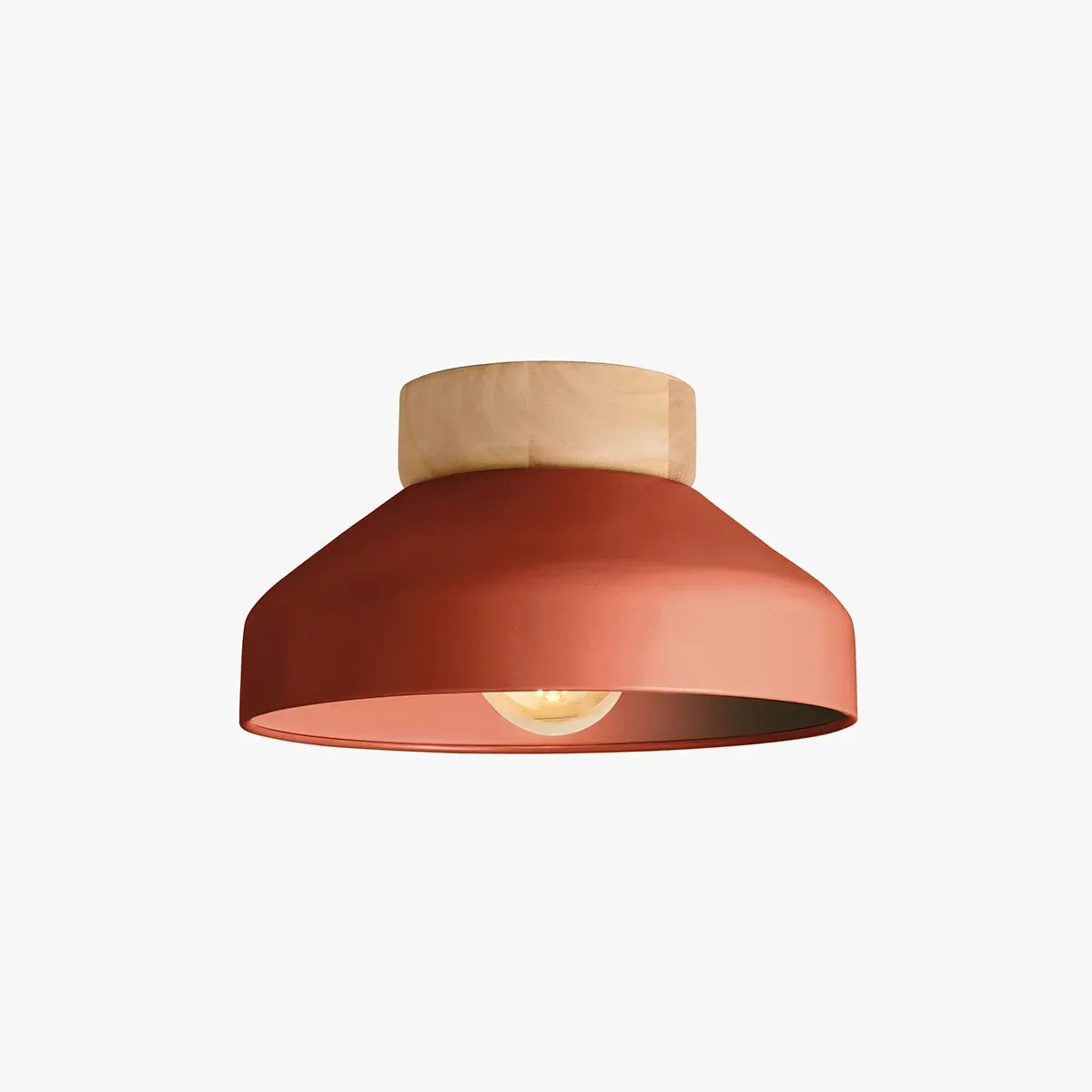 MADE Albert Flush Fitting Ceiling Light - Terracotta by Perch & Parrow