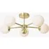 MADE Brass Globe 5 Light Flush Ceiling Light - Opal, Glass by Perch & Parrow, image 3