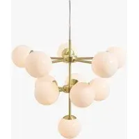 MADE Brass Globe Chandelier Ceiling Light - Opal, Glass by Perch & Parrow, image 2