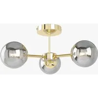 MADE Globe 3 Light Flush Ceiling - Grey Lustre, Glass by Perch & Parrow, alternate view