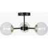 MADE Globe 3 Light Flush Ceiling - Grey Tinted, Glass by Perch & Parrow, image 3