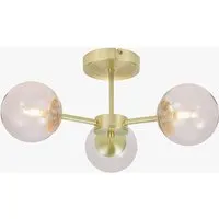 MADE Globe 3 Light Flush Ceiling - Pink, Glass by Perch & Parrow, image 2