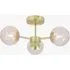 MADE Globe 3 Light Flush Ceiling - Pink, Glass by Perch & Parrow, image 3
