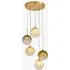MADE Globe 5 Light Ceiling - Brass, Green Ombre Glass by Perch & Parrow, image 3