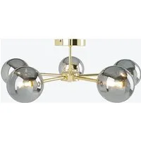 MADE Globe 5 Light Flush Ceiling - Grey Lustre, Glass by Perch & Parrow, alternate view