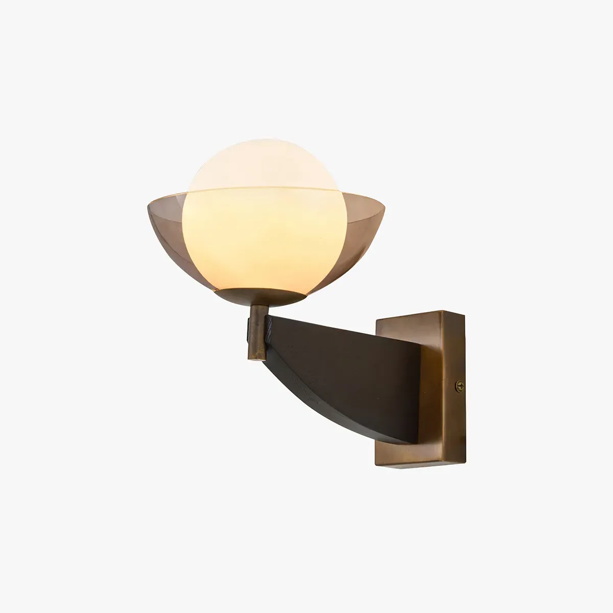 MADE Layla Wall Light - Black, Wood by Perch & Parrow