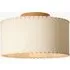 MADE Neutra Flush Light - Natural Wood, Faux Linen by Perch & Parrow, image 3