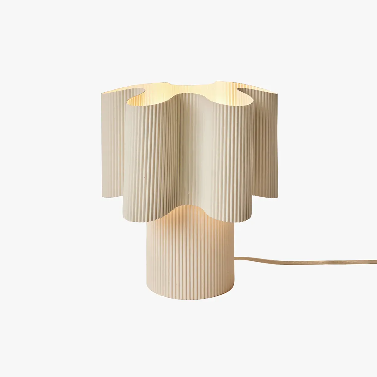 MADE Sydney Table Lamp - Cream, Frosted Glass by Perch & Parrow