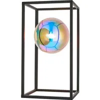 Magro Open Frame Table Light - Black, Iridescent Glass alternate view