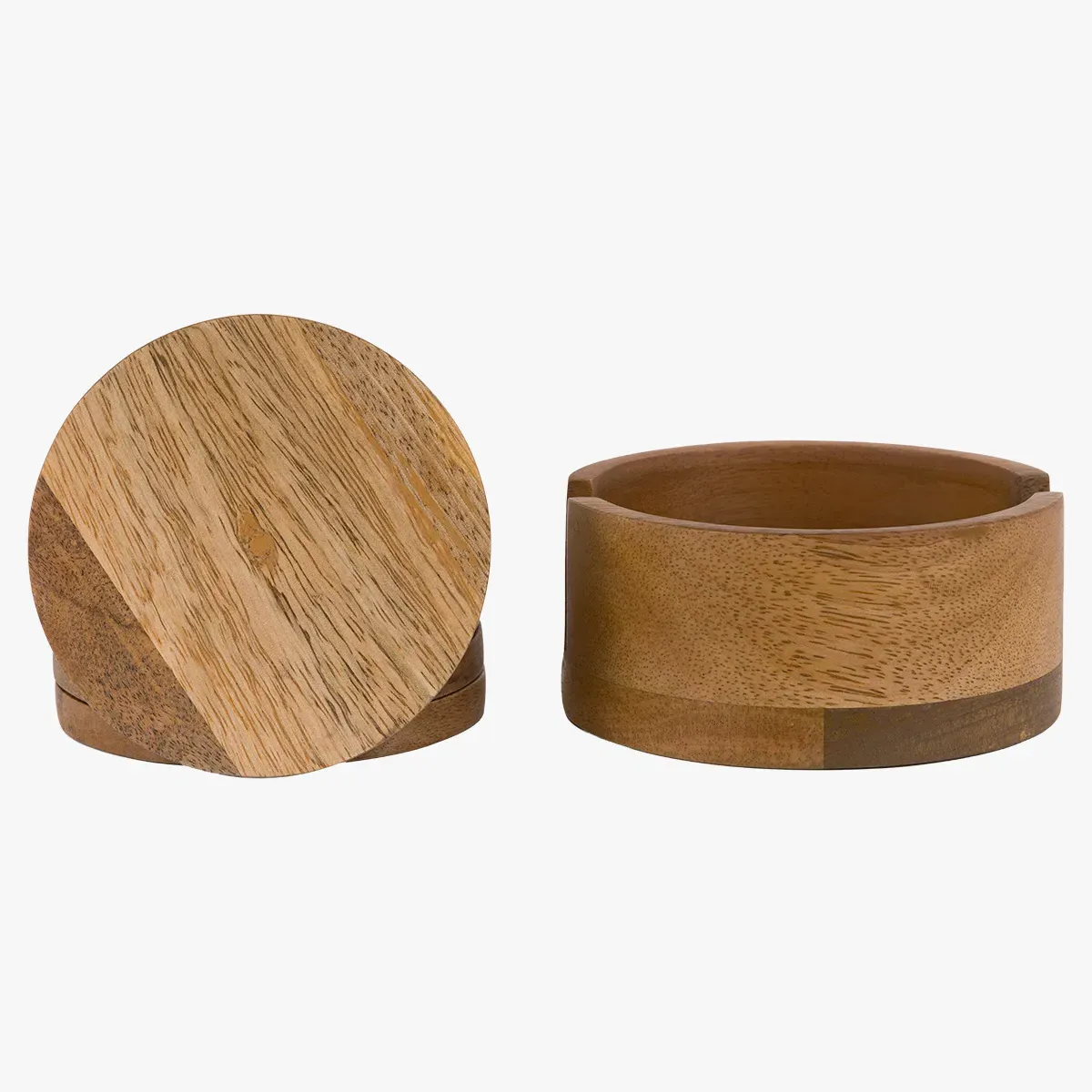 Mango Wood Coasters Set of 4 - Natural by Perch & Parrow