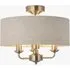 Manon 3-Light Flush Ceiling Light - Chrome, Fabric by Perch & Parrow, image 3