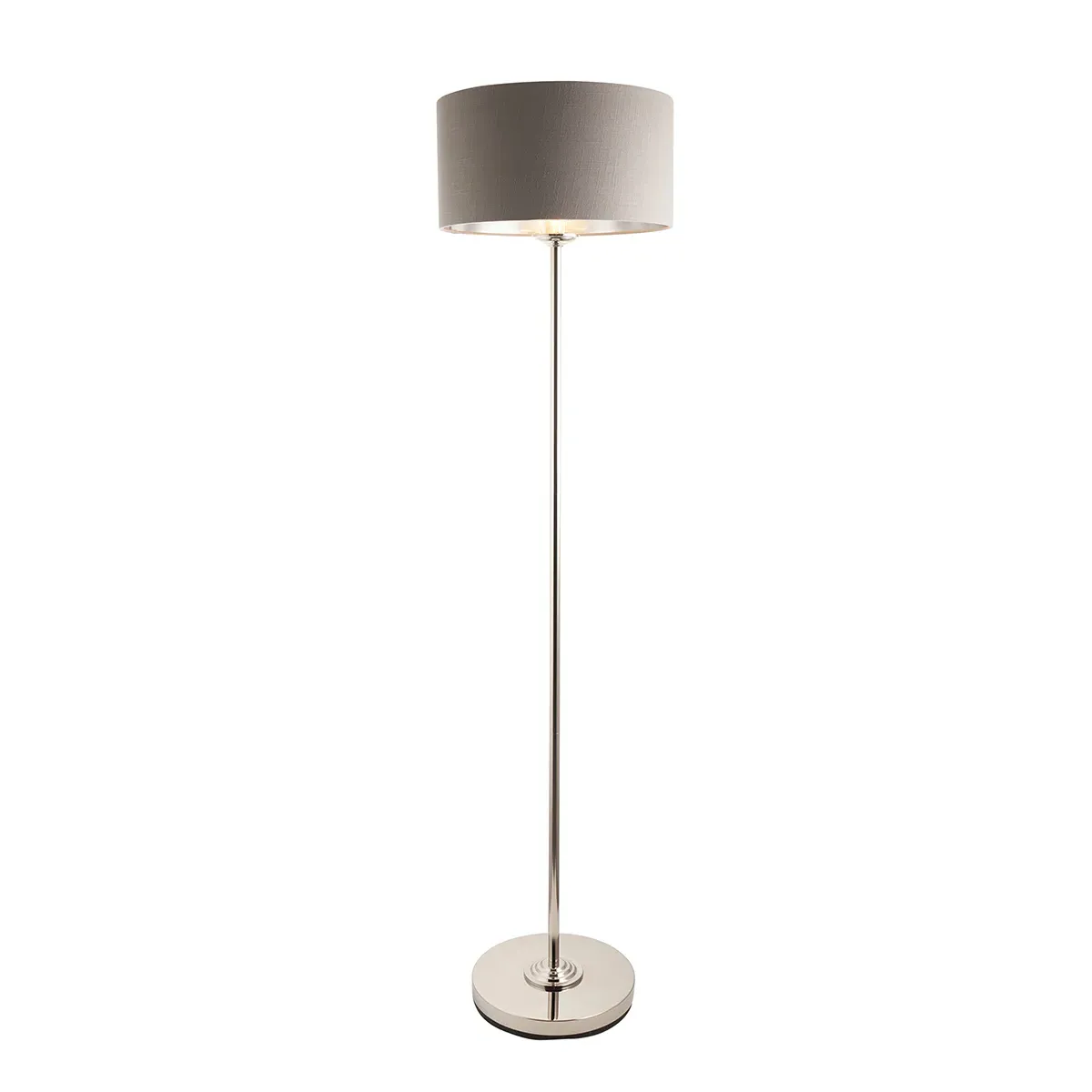 Manon Floor Light - Bright Nickel, Charcoal Linen product