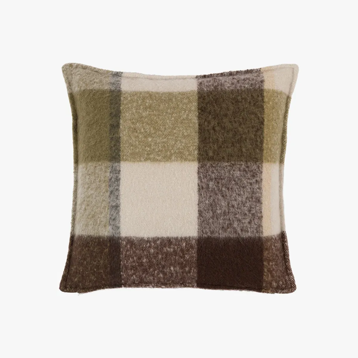 Marlo Faux Mohair Cushion - Olive by Perch & Parrow