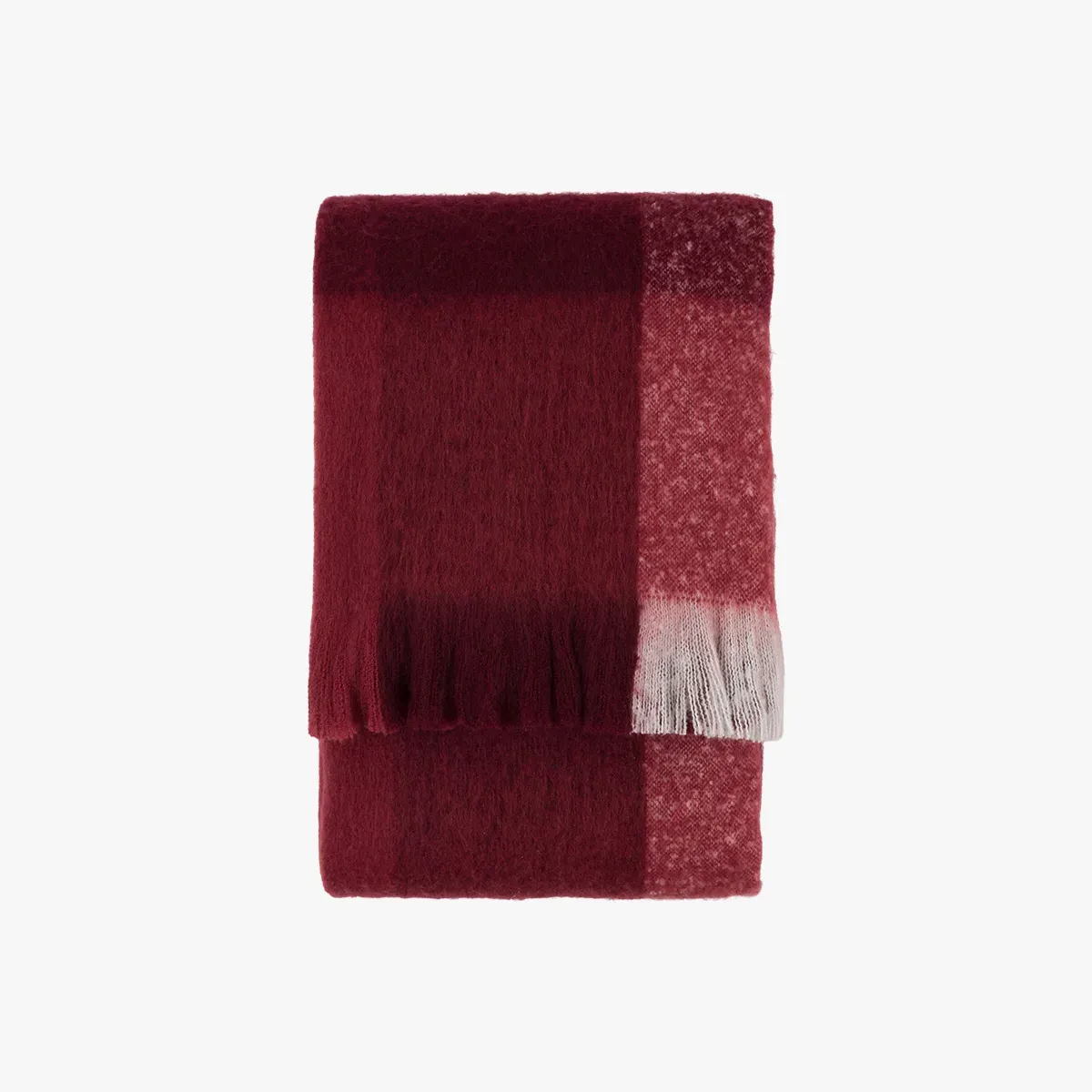 Marlo Faux Mohair Throw - Merlot by Perch & Parrow