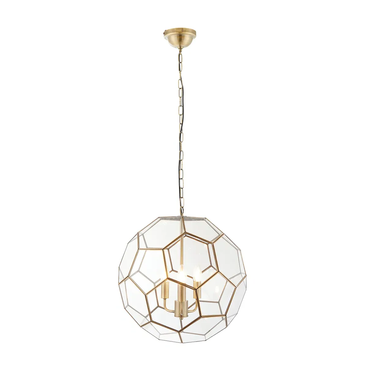 Maude Large Geometric Pendant - Brass product