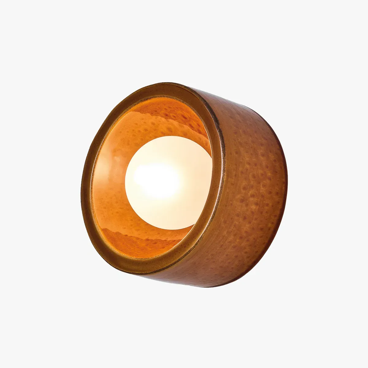 Mavi Ceramic Wall Light - Brown by Perch & Parrow