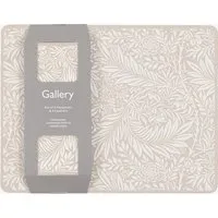 Meadow Leaf Placemat and Coaster Set - Pink alternate view