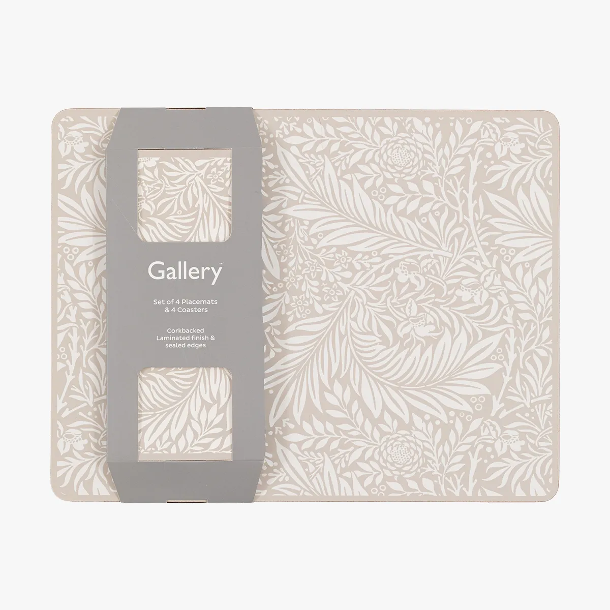 Meadow Leaf Placemat and Coaster Set - Pink product
