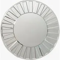Medium Round Mirror with Mosaic Frame - Silver alternate view