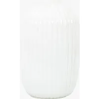 Medium Vase with Ridged Design - White, Glass alternate view