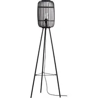 Meike Floor Lamp - Dark Bamboo, Matt Black alternate view