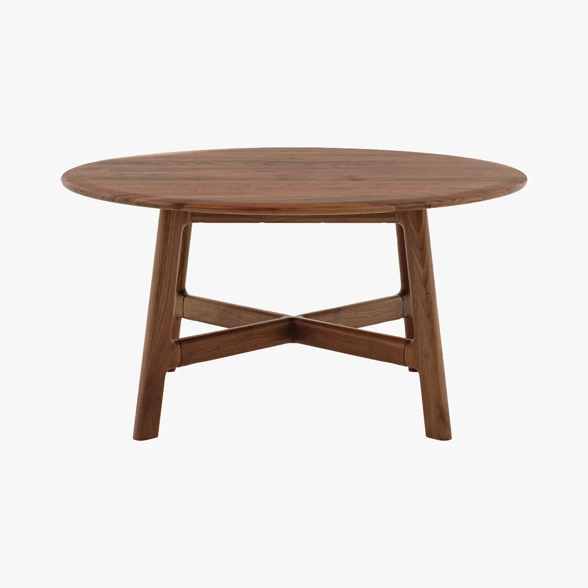 Menorca Round Coffee Table - Walnut Brown, Solid Walnut product
