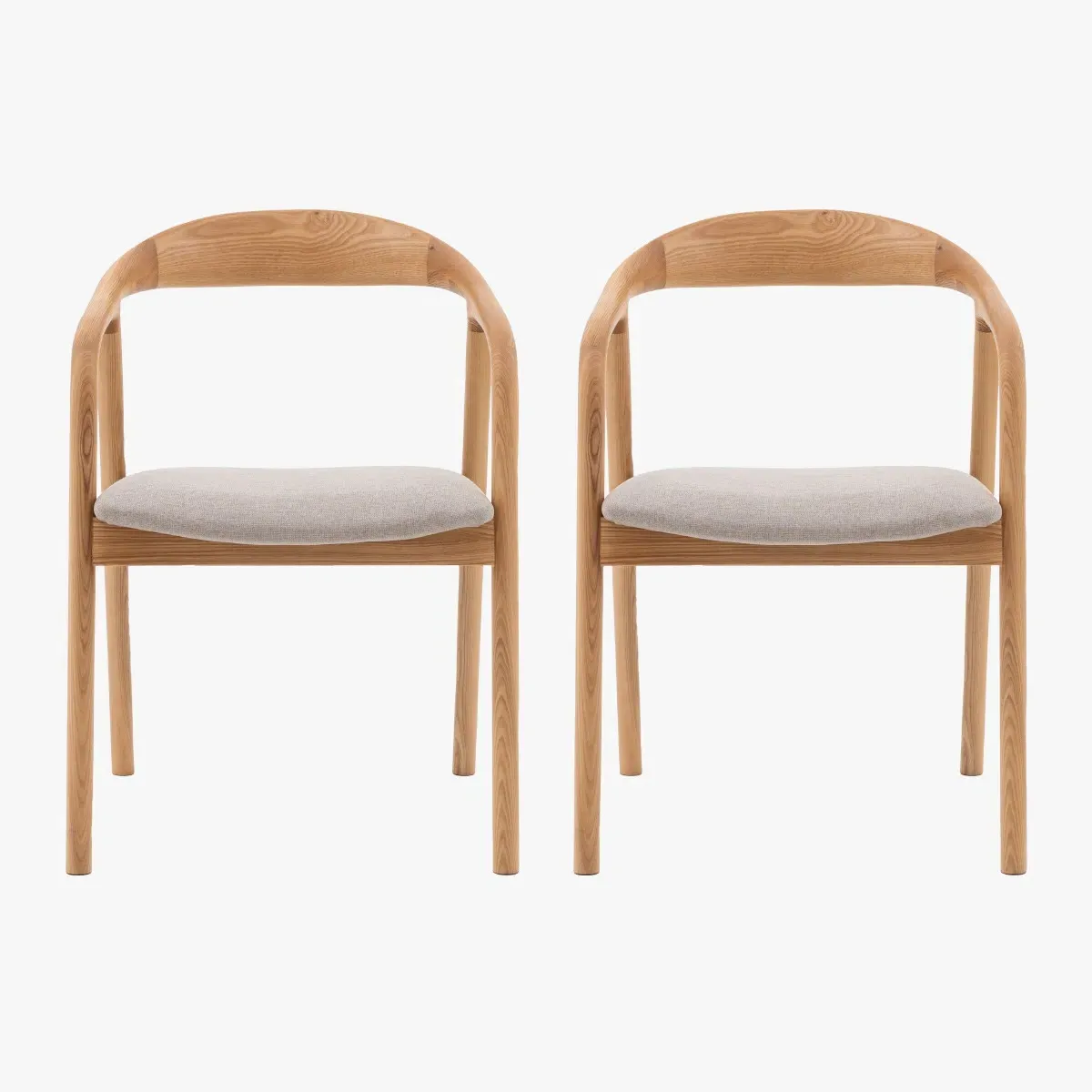 Menorca Upholstered Dining Chair Set of 2 - Oak product