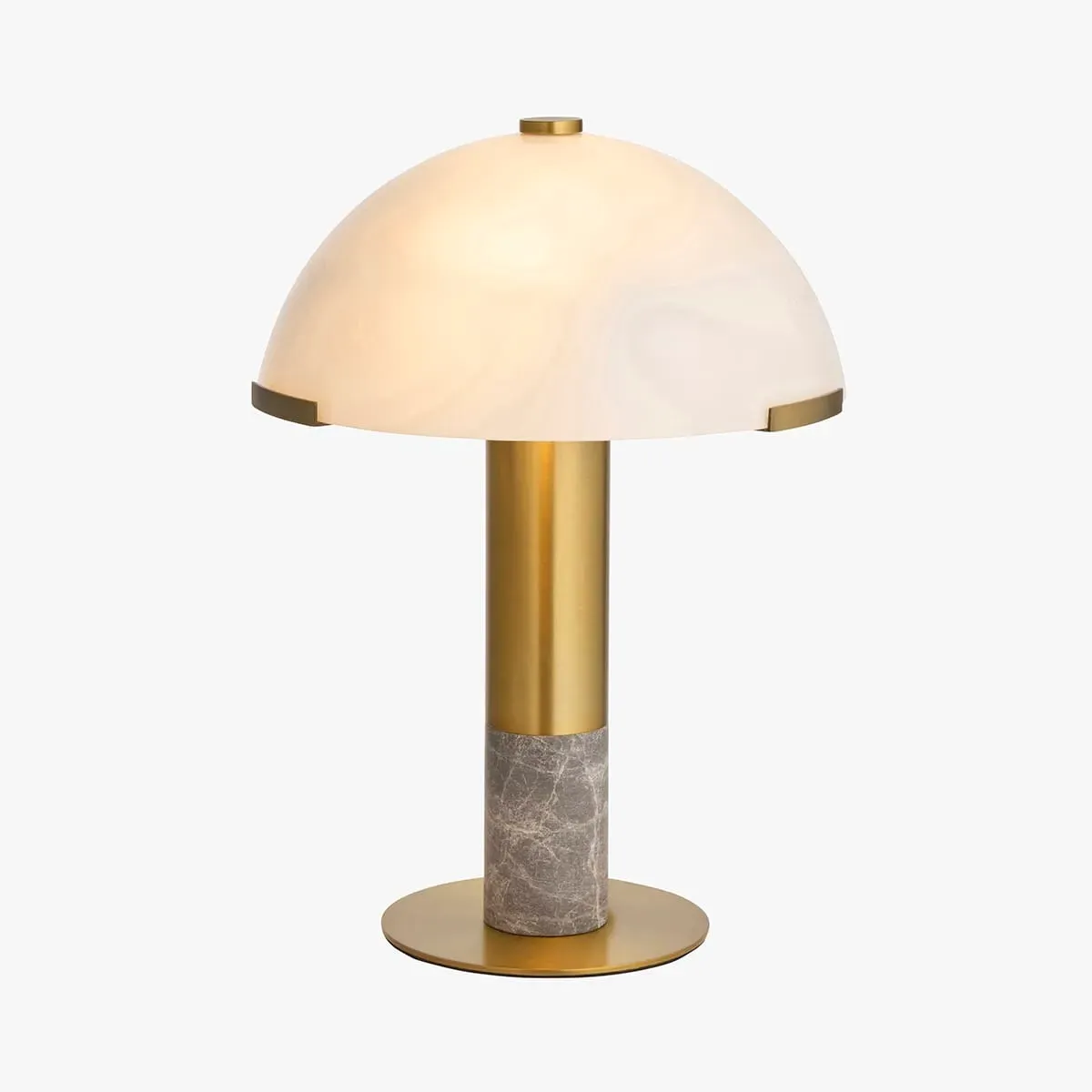 Menton 2-Light Table Lamp - Warm Brass, Opal Glass by Perch & Parrow