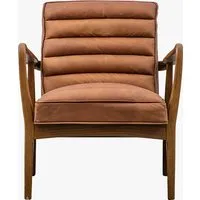 Mid-Century Armchair - Brown, Leather alternate view