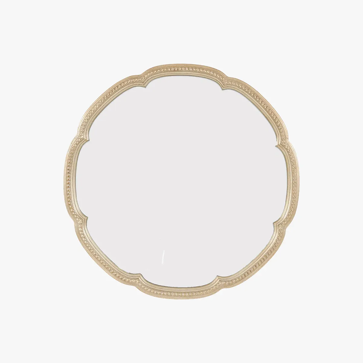Monaco Round Scalloped Mirror - Champagne product