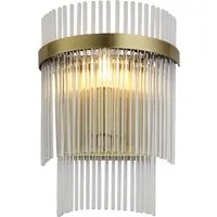Monica Glass Wall Light - Brass alternate view