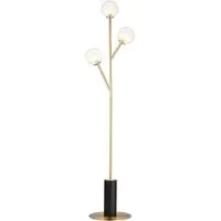 Naomi Frosted Glass Floor Light - Brass alternate view