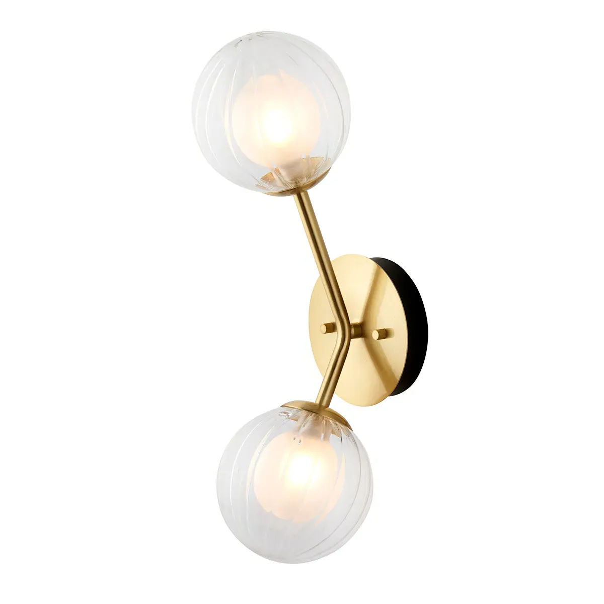 Naomi Frosted Glass Wall Light - Brass product