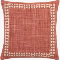 Naya Embroidered Border Cushion - Apricot alternate view