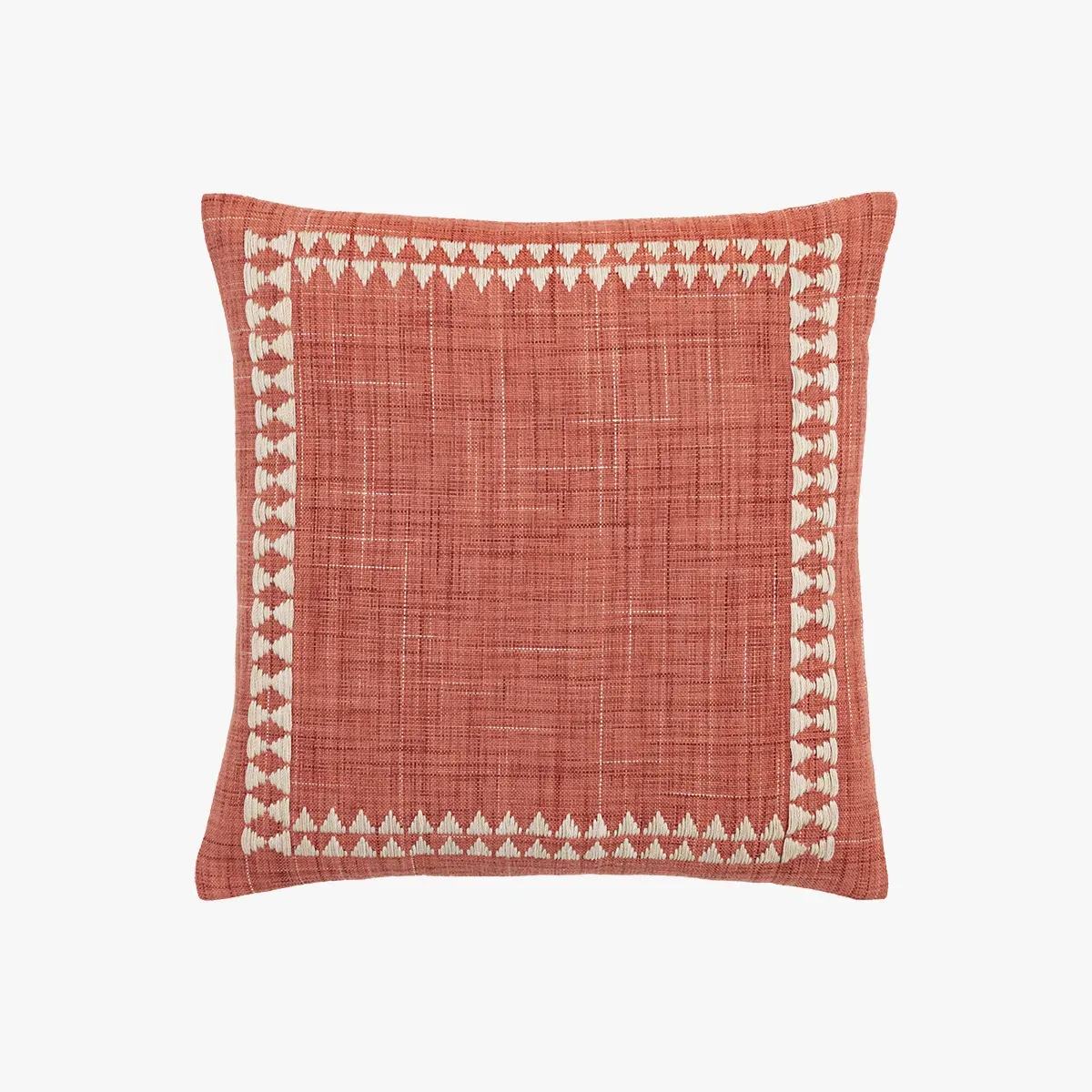 Naya Embroidered Border Cushion - Apricot product