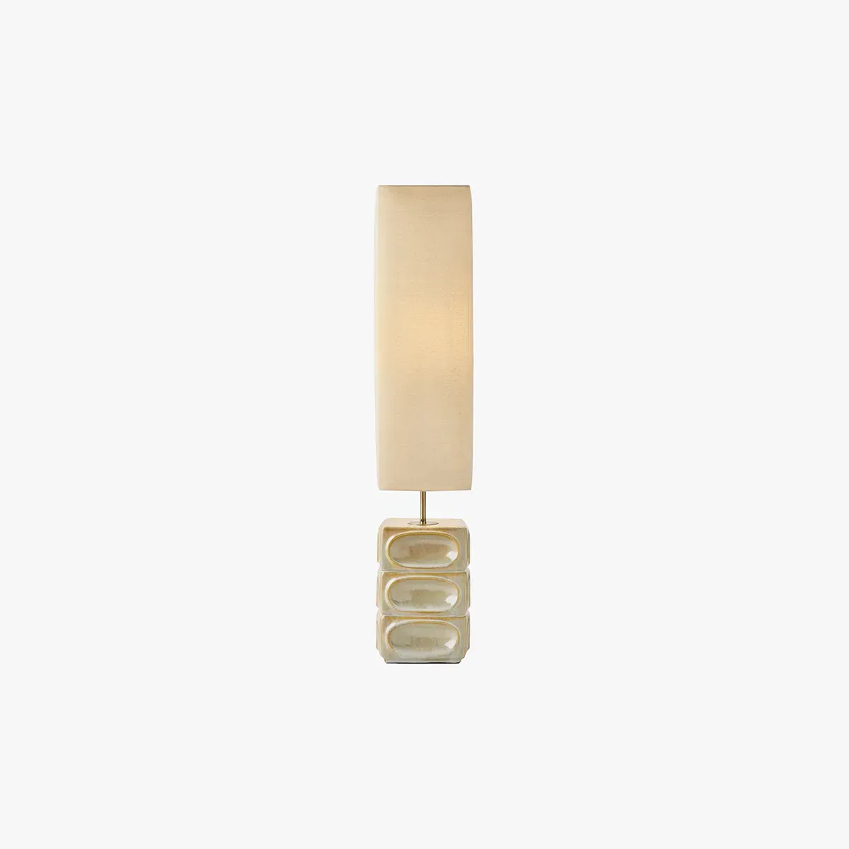 Nell Ceramic Floor Light - Cream, Linen by Perch & Parrow