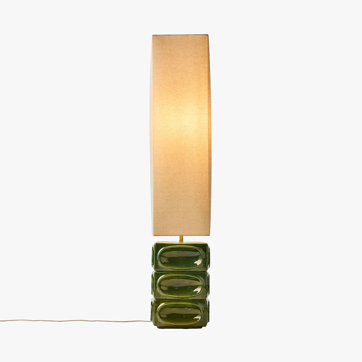 Nell Ceramic Floor Light - Green by Perch & Parrow