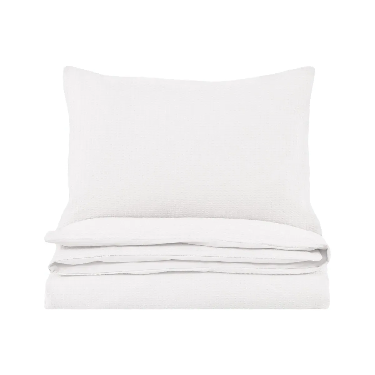 Nella Single Quilt Cover Set - White, Jacquard product