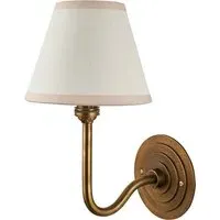 Nicolette Wall Light 16cm Shade - White, Antique Brass alternate view