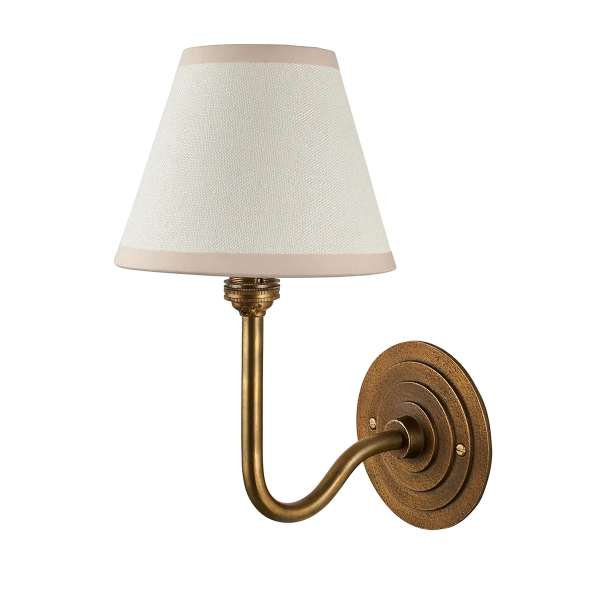 Nicolette Wall Light 16cm Shade - White, Antique Brass product